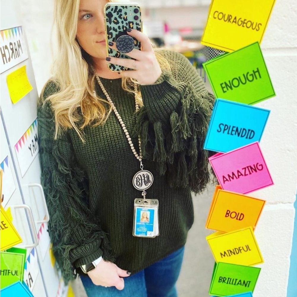 Hunter green sweater. Long sleeve.